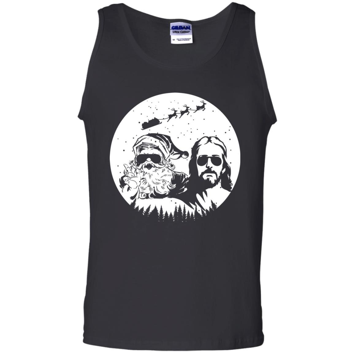 Christmas T-shirt Jesus And Santa Claus