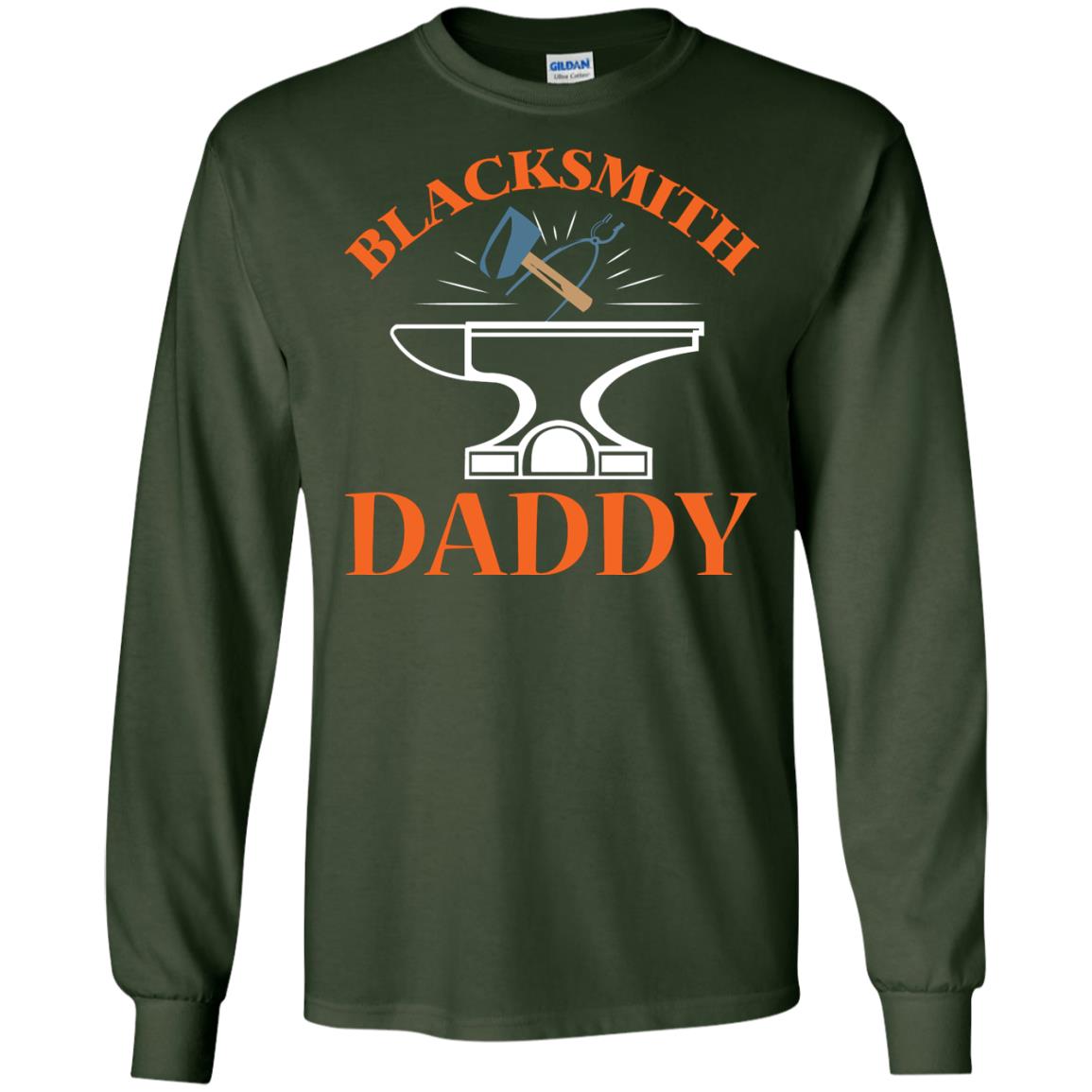 Blacksmith Daddy Happy Father's Day Shirt Forest Green