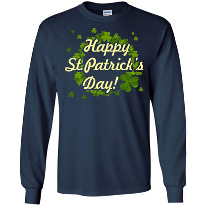 Happy St.patricks Day Shamrocks T-shirt Navy