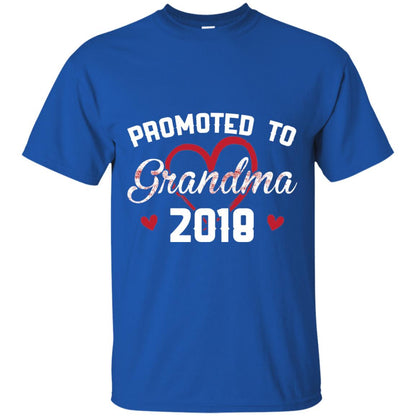 Promoted To Grandma 2018 Love Grandparents T-shirt Royal