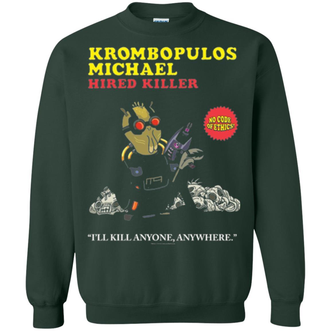 Film T-shirt Krombopulos Michael Hired Killer Forest Green