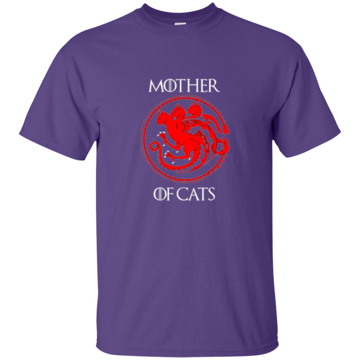 Cat Lovers T-shirt Mother Of Cat Purple
