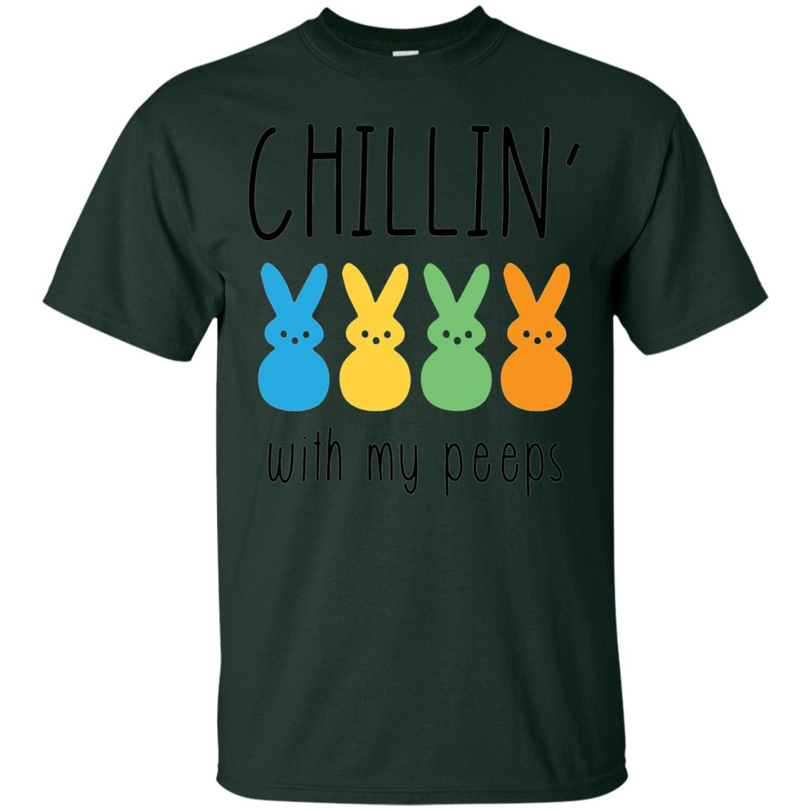 Chillin With My Peeps Happy Easter T-shirt Forest