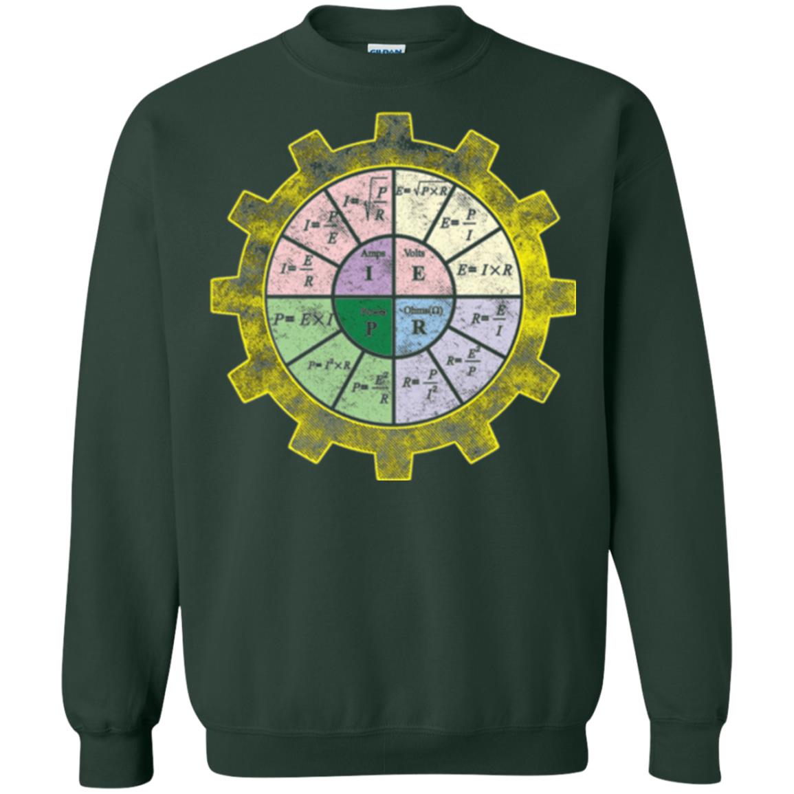 Ohms Law Shirt-ohms Law Diagram Electrical Engineer T-shirt Forest Green