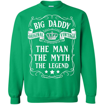 Big Daddy Original Vintage The Man Myth Legend Grandfather T-shirt Irish Green
