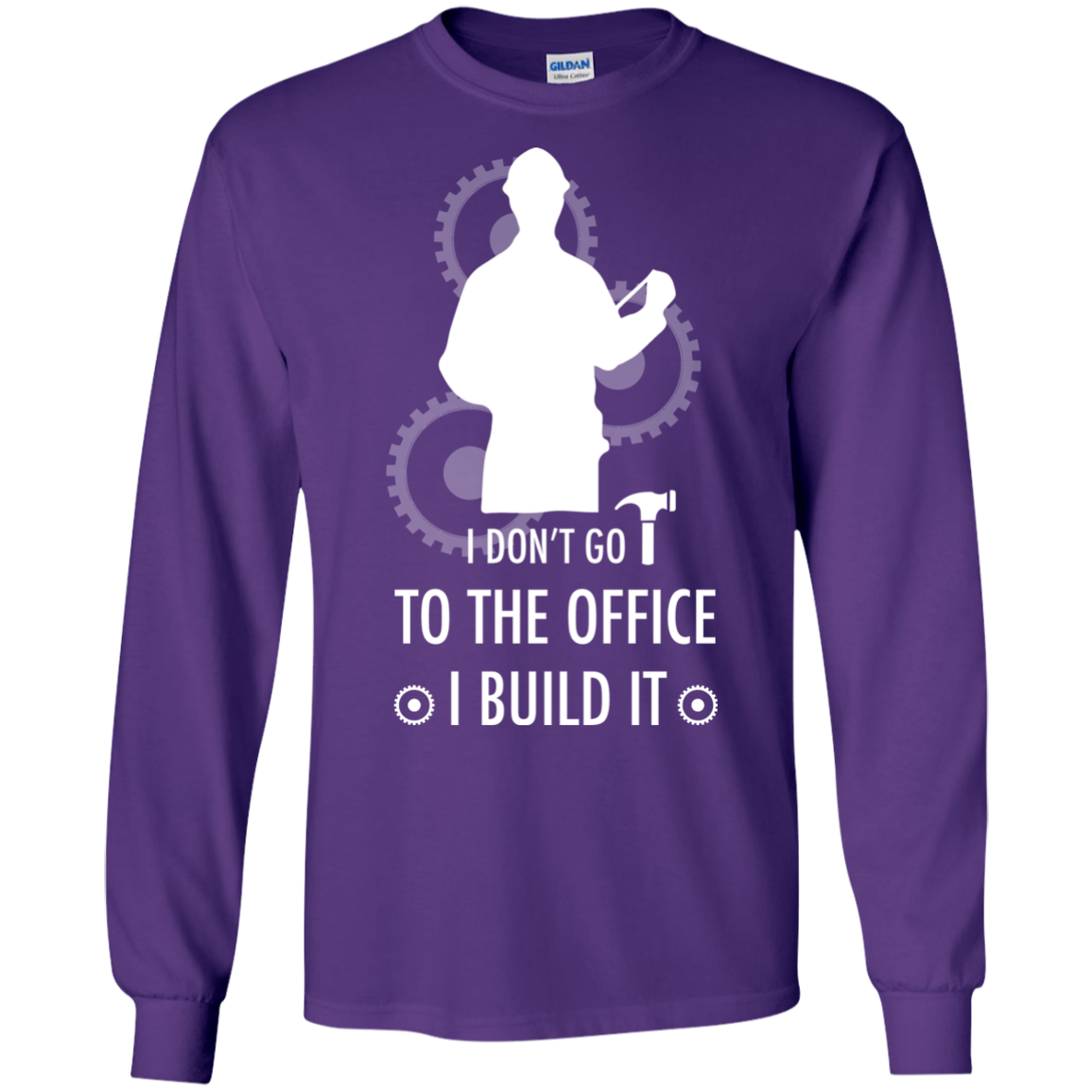 Engineer T-shirt I Don't Go To The Office I Build It Purple