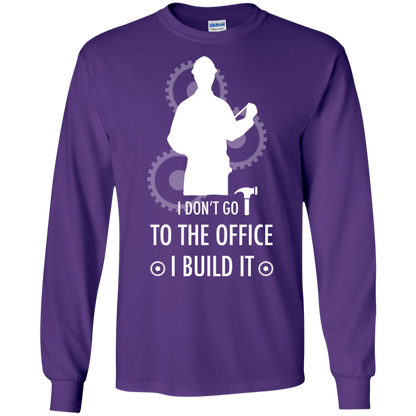 Engineer T-shirt I Don't Go To The Office I Build It Purple