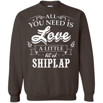 All You Need Is Love A Little Bit Of Shiplap Fixer-upper T-shirt Dark Chocolate