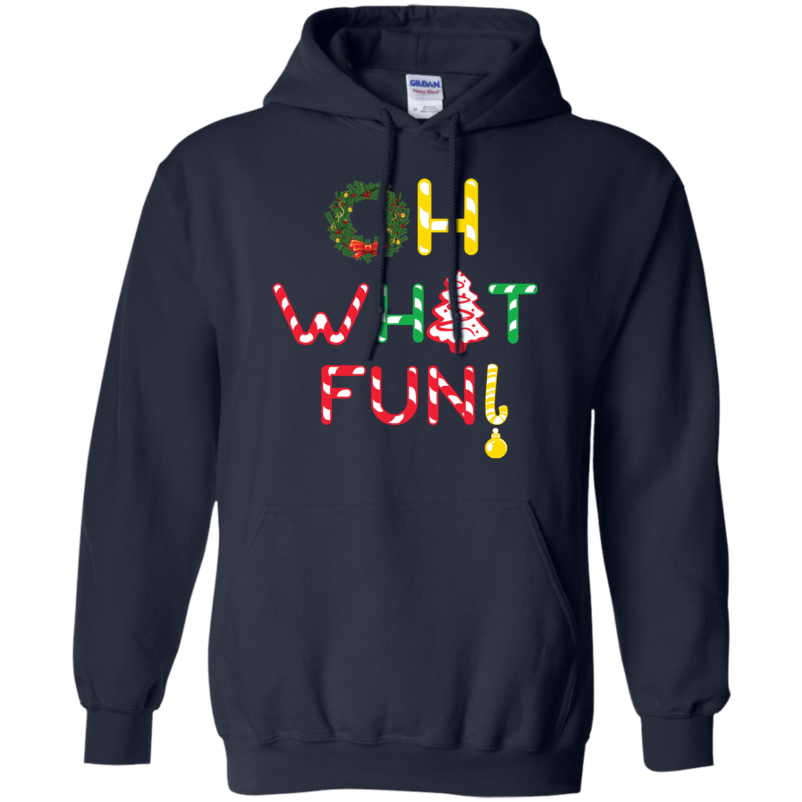Christmas T-shirt Oh What Fun Navy