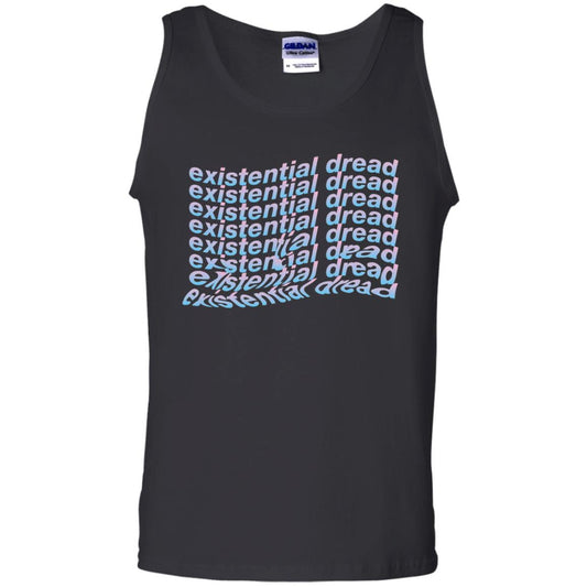 Existential Dread Waves Melting Distortion Aesthetic T-shirt Black