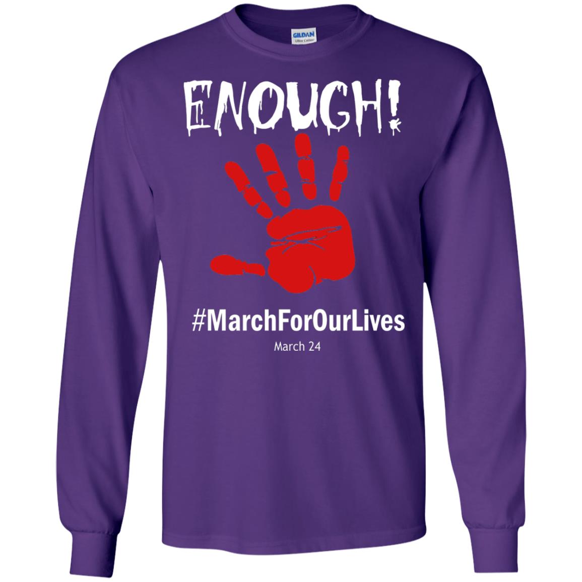 Enough March For Our Lives March 24 Gun Control T-shirt Purple