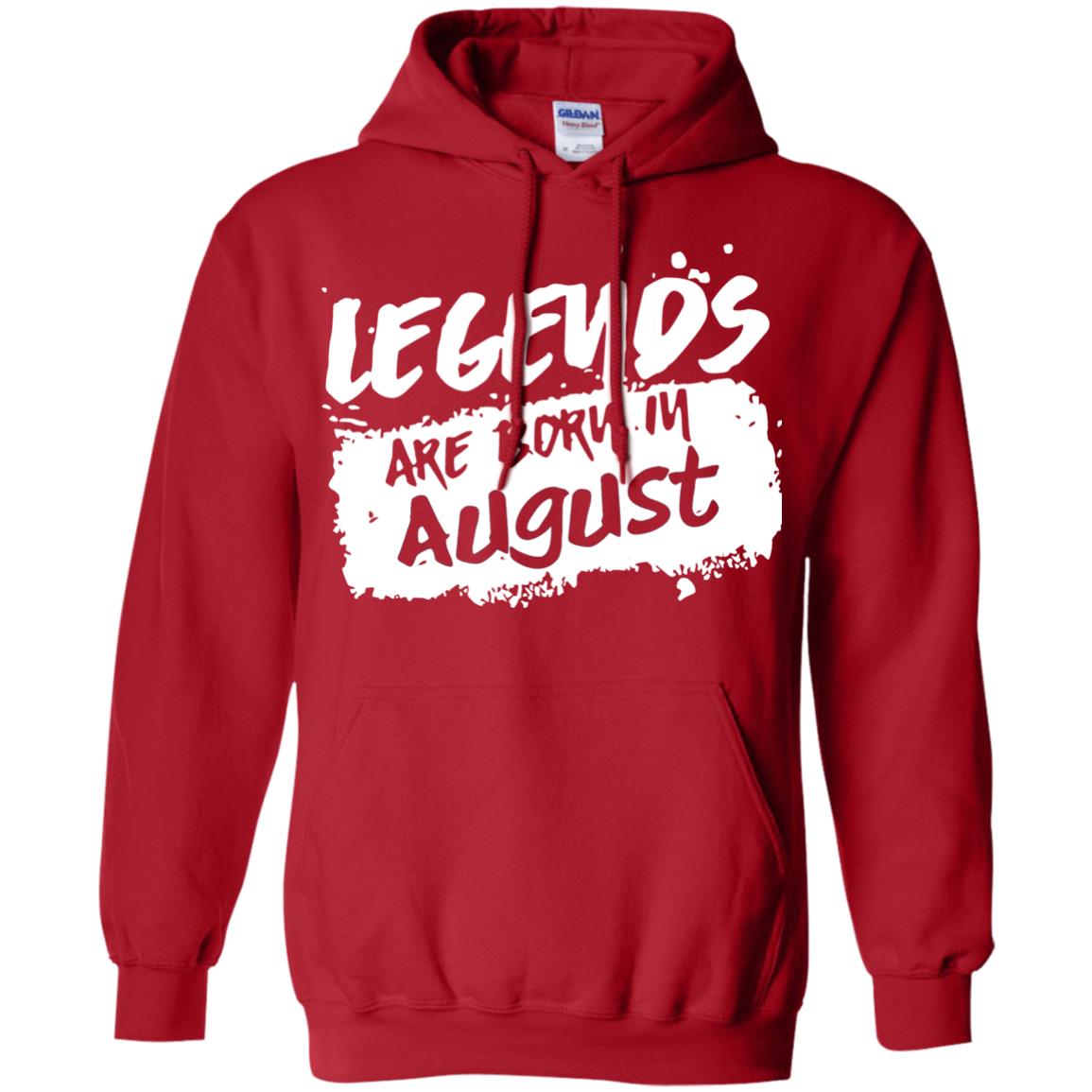 August Birthday Shirt Legends Are Born In August Red