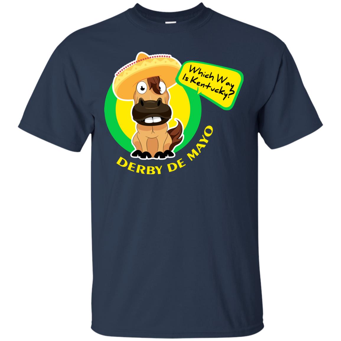 Which Way Is Kentucky Derby De Mayo Horse Race Shirt Navy
