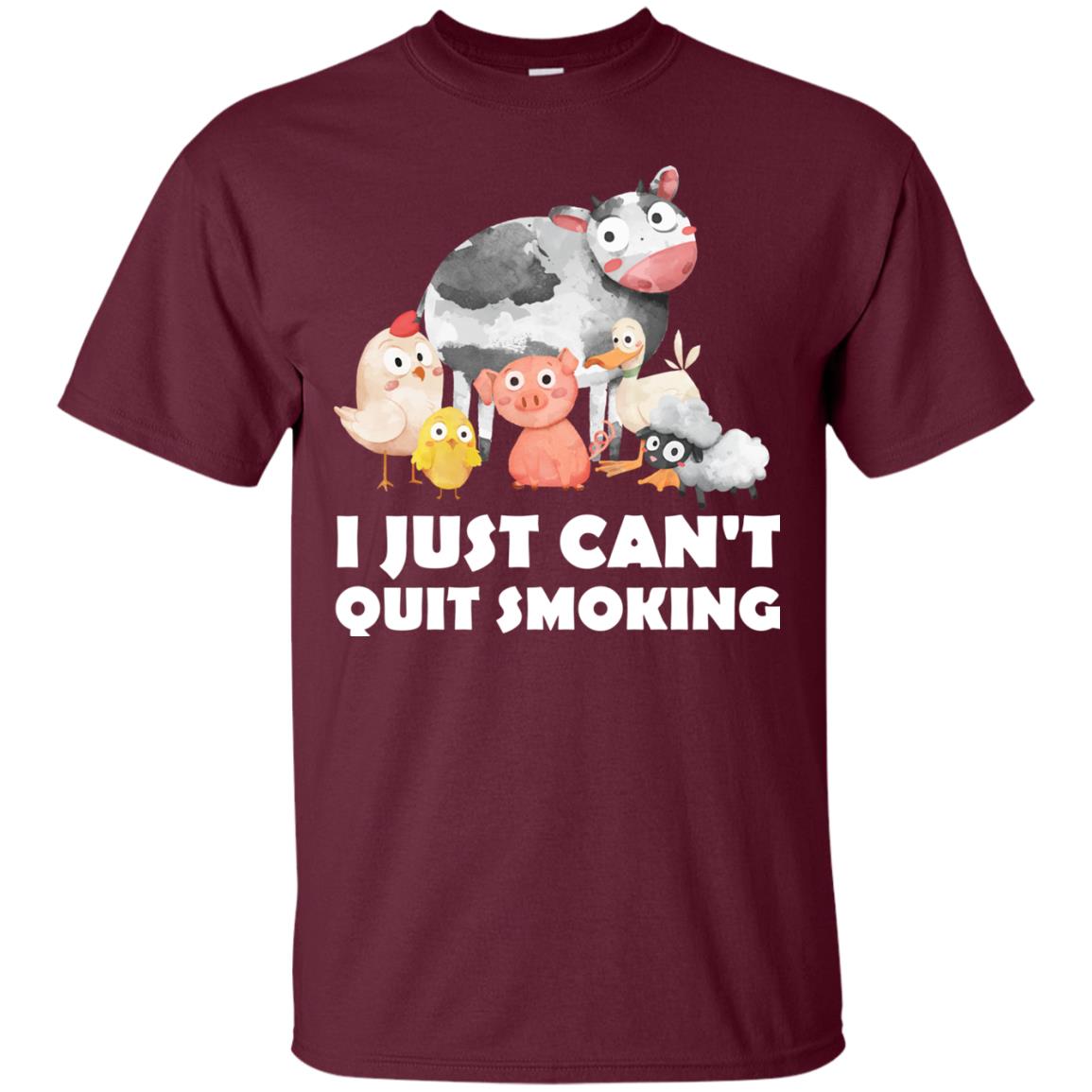 I Just Can_t Quit Smoking Smoke Meats And Bar-b-cue T-shirt Maroon