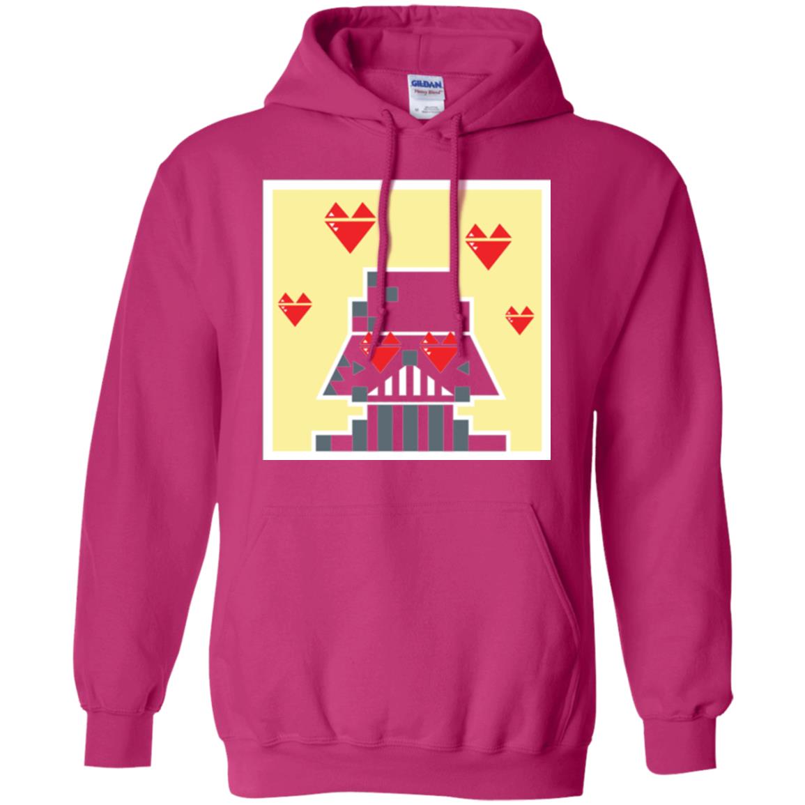 Star Wars Vader Pixel Heart Eyes Valentine_s Graphic T-shirt Heliconia