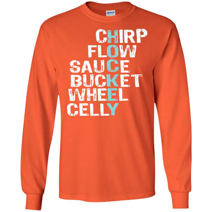 Eat Sleep Hockey Flow Celly Sauce Bucket Flow Wheel Shirt Orange