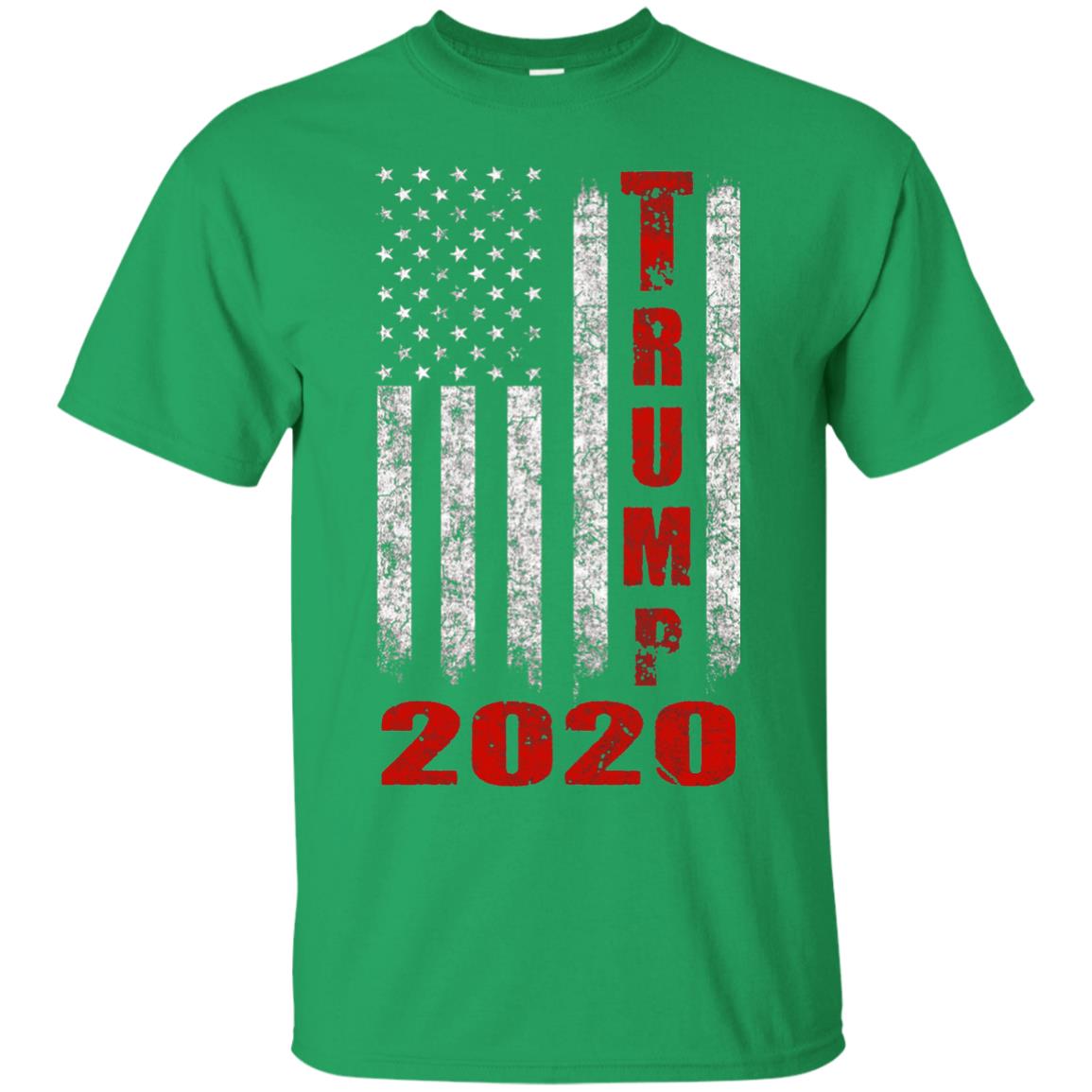 American Flag Vintage Design Trump 2020 T-shirt Irish Green