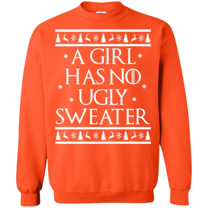 Christmas T-shirt A Girl Has No Ugly Sweater Orange