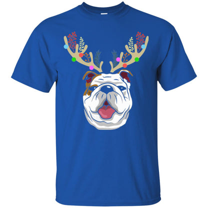 Dog Lovers T-shirt Funny Bulldogs With Antlers Royal