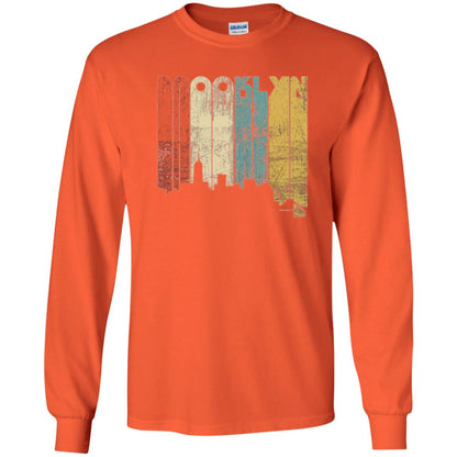 Brooklyn City New York State Vintage T-shirt Orange