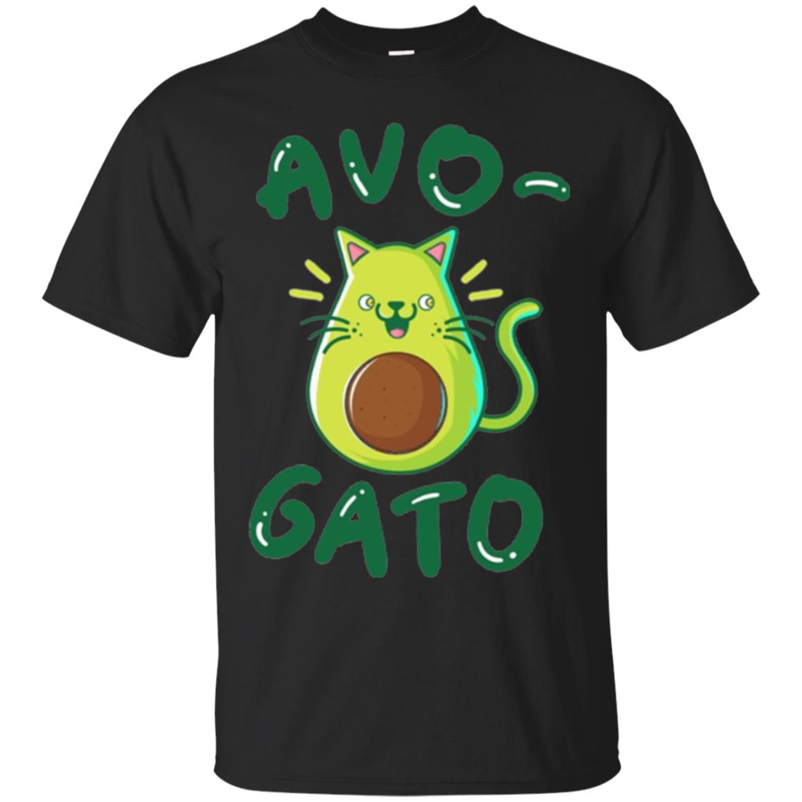 Cat Lovers T-shirt Avocado Avogato Black
