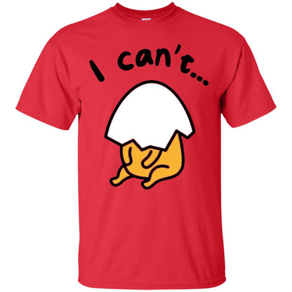 Gudetama Lazy Egg I Cant Shirt Red