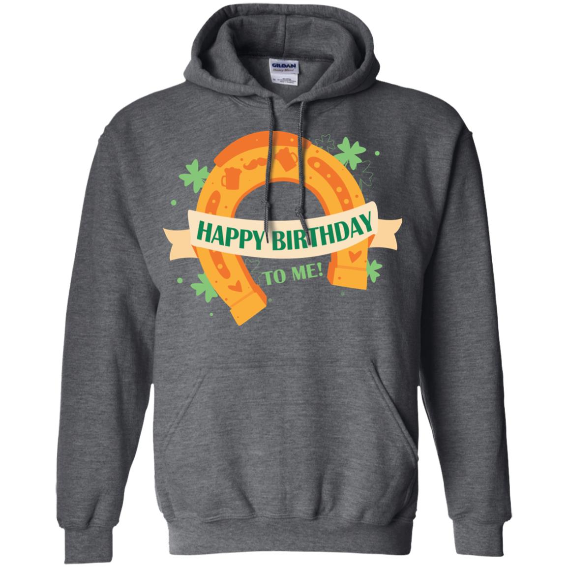 Happy Birthday To Me Shamrocks Saint Patrick's Day T-shirt Dark Heather