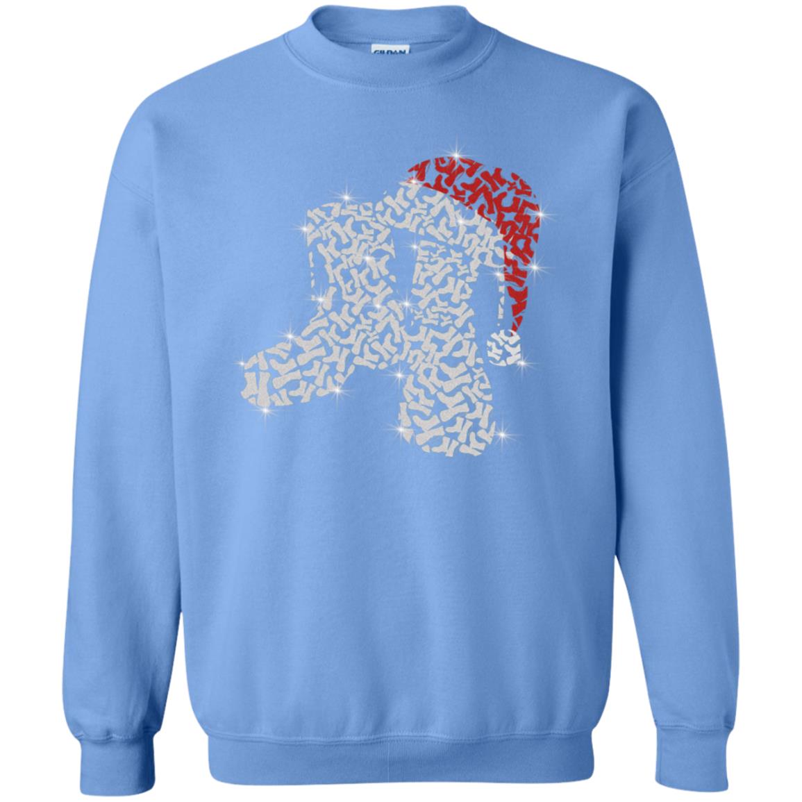 Veteran Boot With Santa Hat Merry Christmas Gift Shirt For Mens Womens Carolina Blue