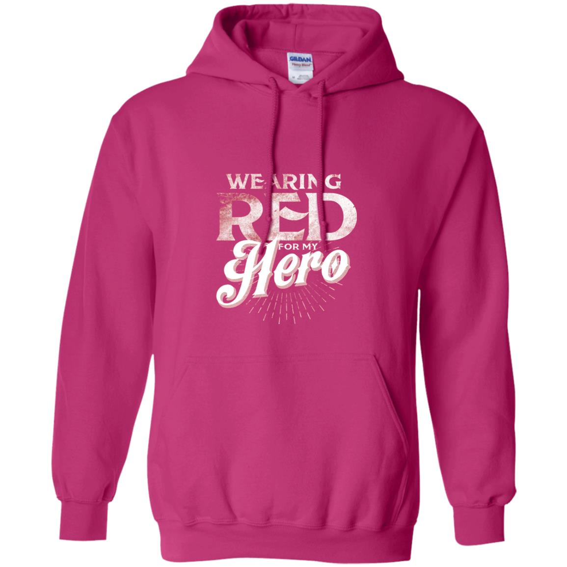 Wearing Red For My Hero Proud Us Army Shirt Heliconia