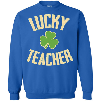 Lucky Teacher Shirt St. Patrick_s Day T-shirt Royal