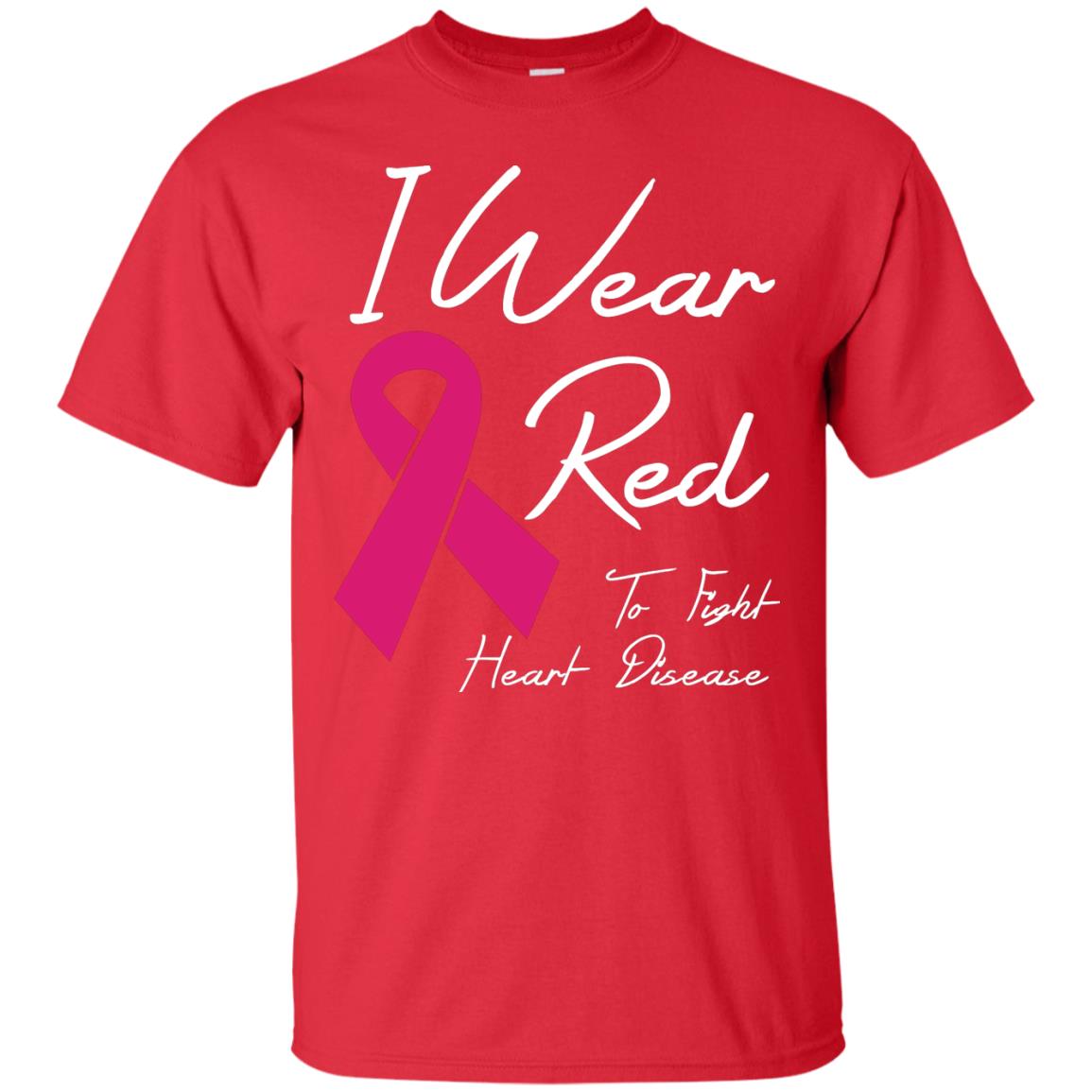 I Wear Red To Fight Heart Disease T-shirt Red