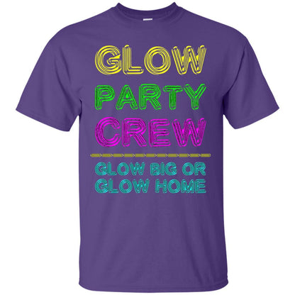 Funny Party T-shirt Glow Party Crew Purple