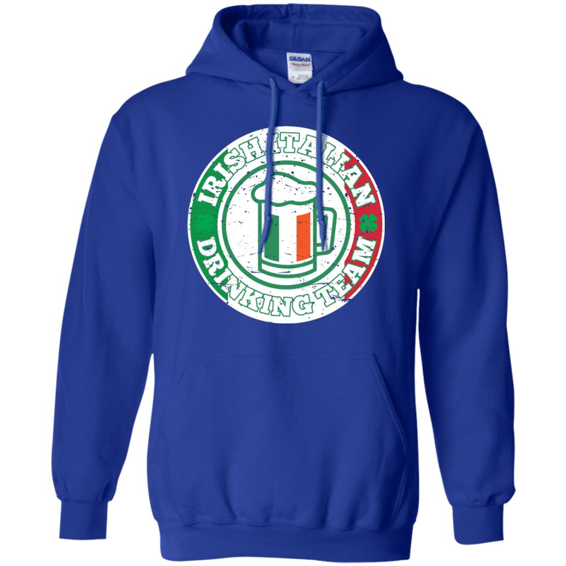 Irish Italian Drinking Team Italy Flag St Patrick_s Day T-shirt Royal