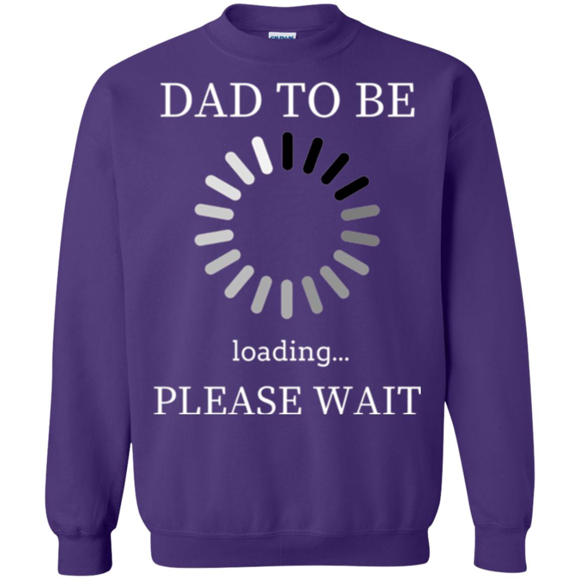 Funny Future Father T-shirt Dad Tobe Loading Please Wait Purple