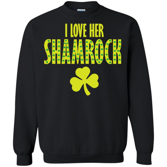St. Patrick's Day T-shirt I Love Her Shamrock Black