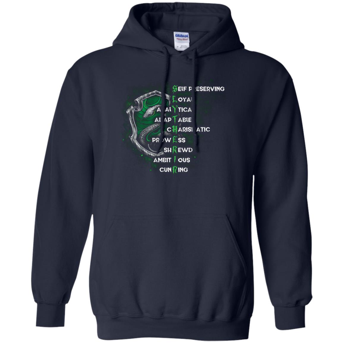 Slytherin House Harry Potter Fan Shirt Navy