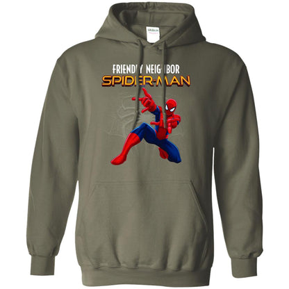 Friendly Neighbor Spider Man Movie Fan T-shirt Military Green