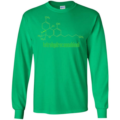 Canabis Molecule T-shirt Tetrahydrocannabinol Thc Irish Green