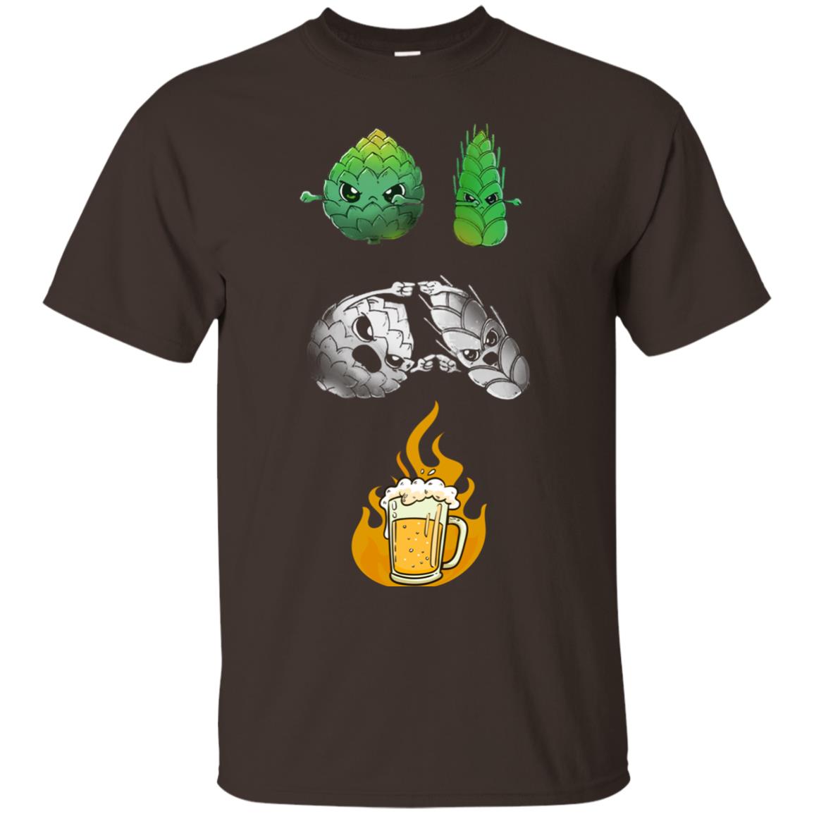 Beer Lover T-shirt Beer Fusion Flags Dark Chocolate