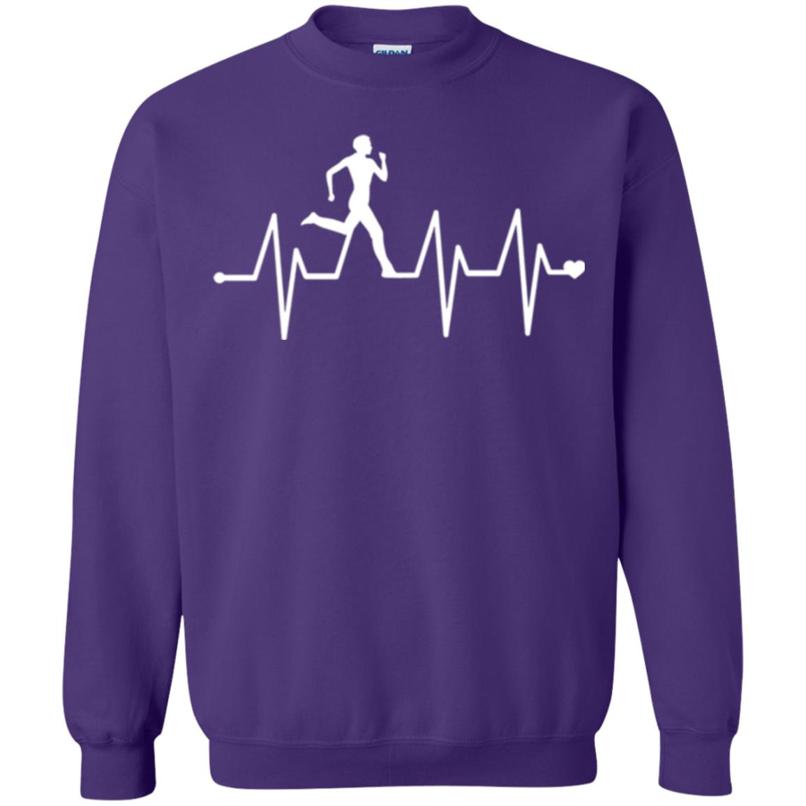 Running T-shirt Athletics Heartbeat Pulse Purple