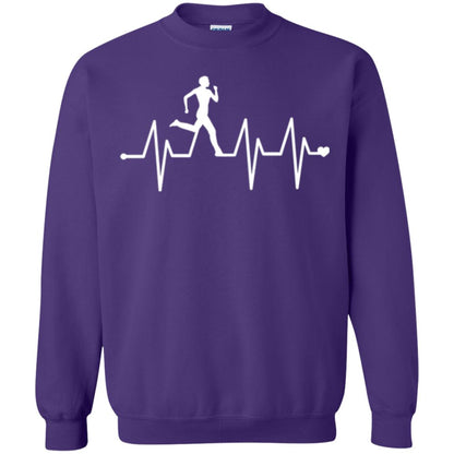 Running T-shirt Athletics Heartbeat Pulse Purple