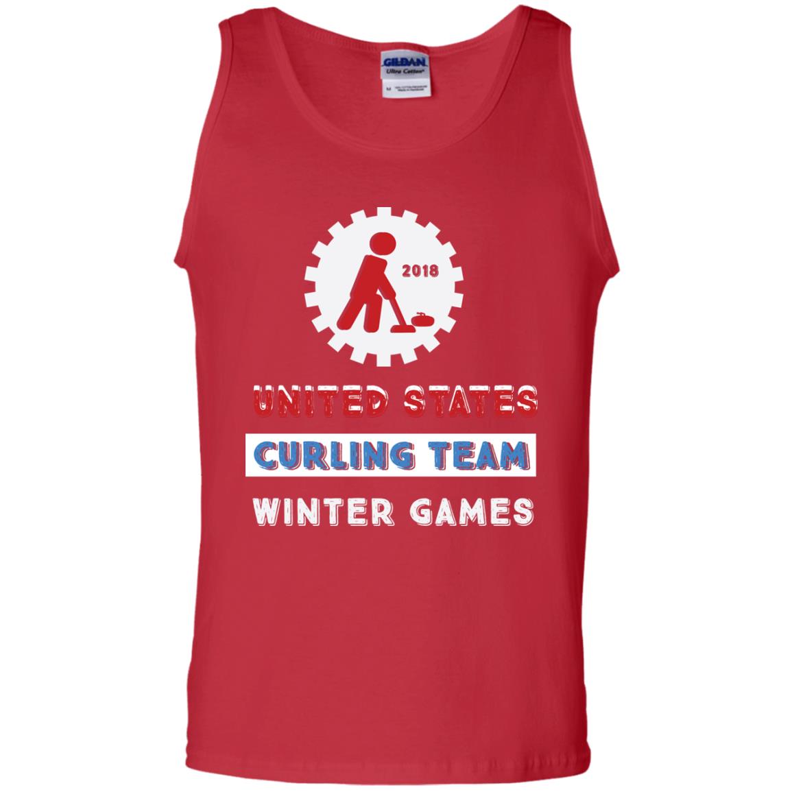 United States Curling Team Winter Games Curling Lover T-shirt Red