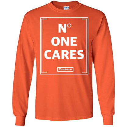 No One Cares Tops Cute Casual T-shirt Orange