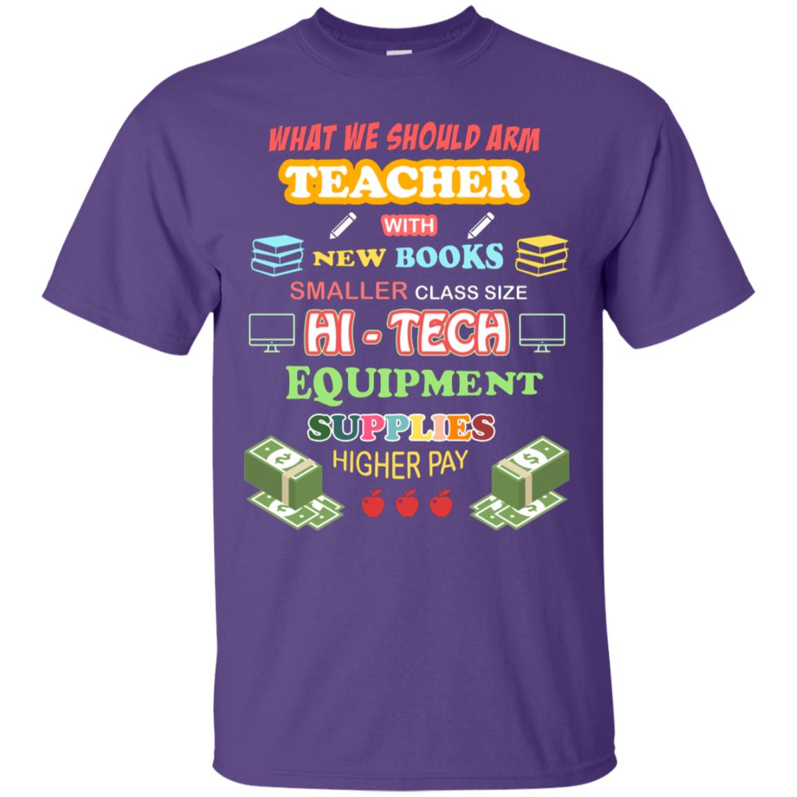 What We Should Arm Teacher With New Books Smaller Class Size Hi - Tech Equipment Supplies Higher Pay Purple