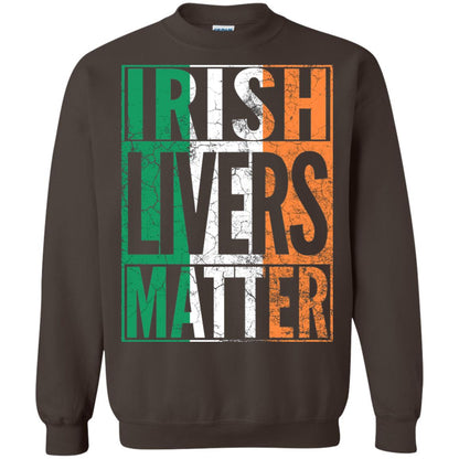 Irish Livers Matter St. Patrick_s Day T-shirt Dark Chocolate