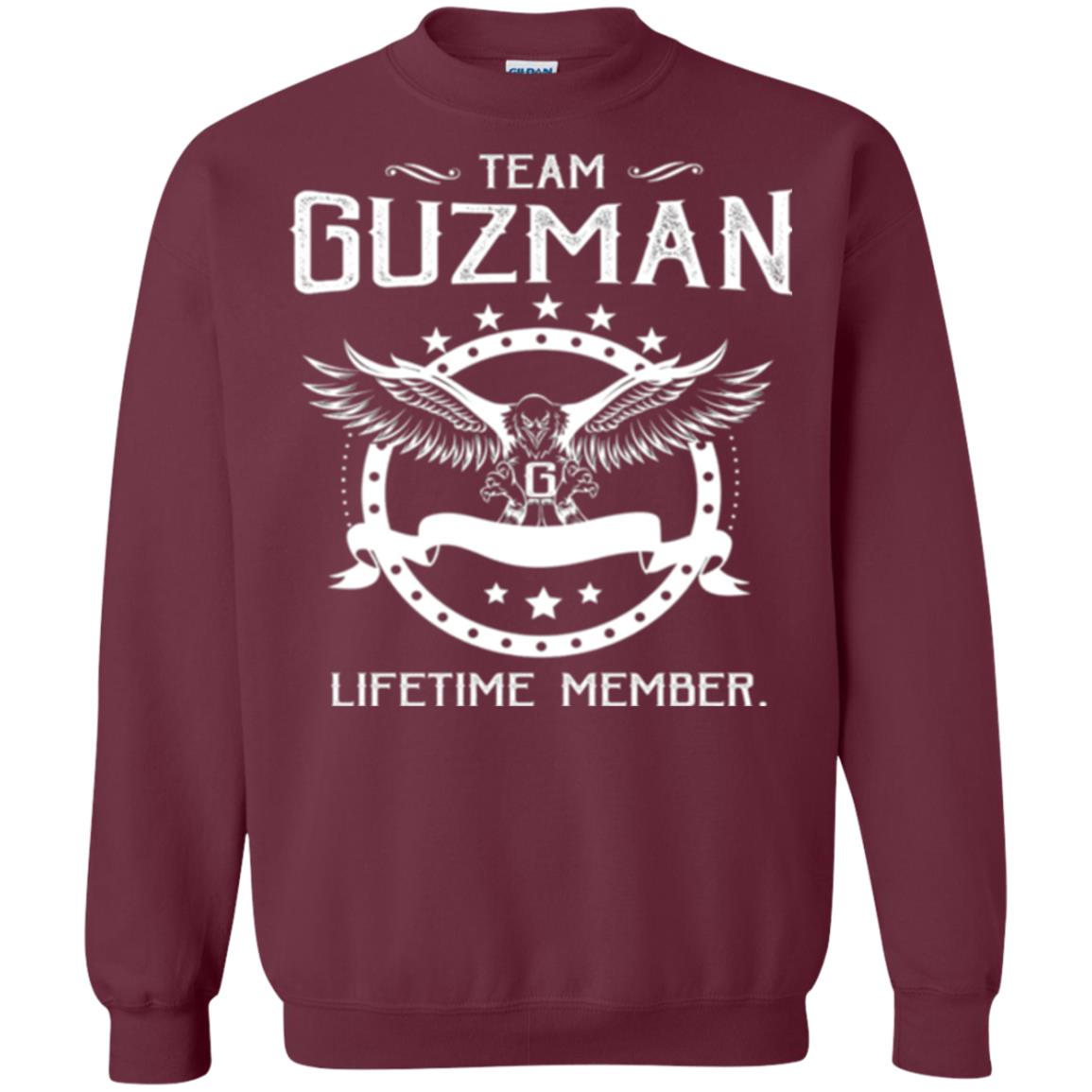 Family T-shirt Team Guzman Lifetime Member Maroon