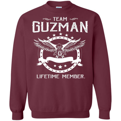 Family T-shirt Team Guzman Lifetime Member Maroon