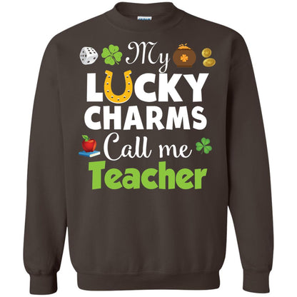 My Lucky Charms Call Me Teacher St Patricks Day T-shirt Dark Chocolate