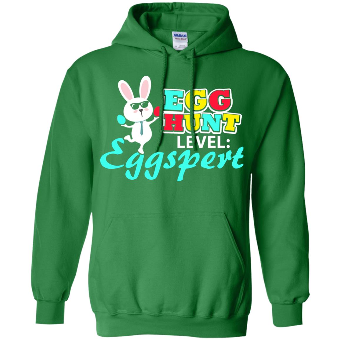 Egg Hunt Level Eggspert Easter Holiday T-shirt Irish Green