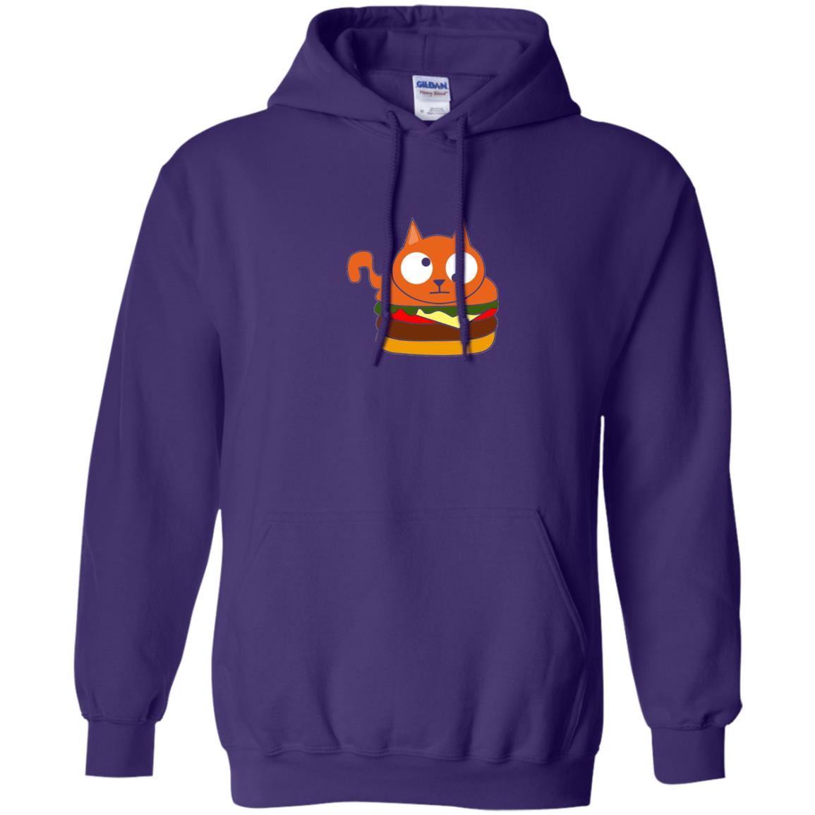Chibi Kitty Burger Kawaii Cat Lovers Shirt Purple